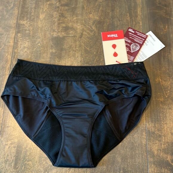 NWT Thinx Hiphugger Leakproof Period Panties Black - Picture 4 of 10